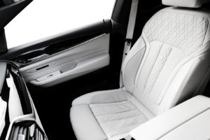 White leather car seats