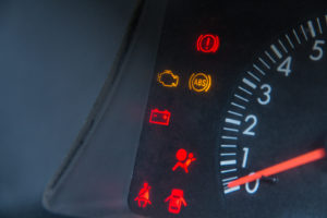Screen Display Of Car Status Warning Light On Dashboard