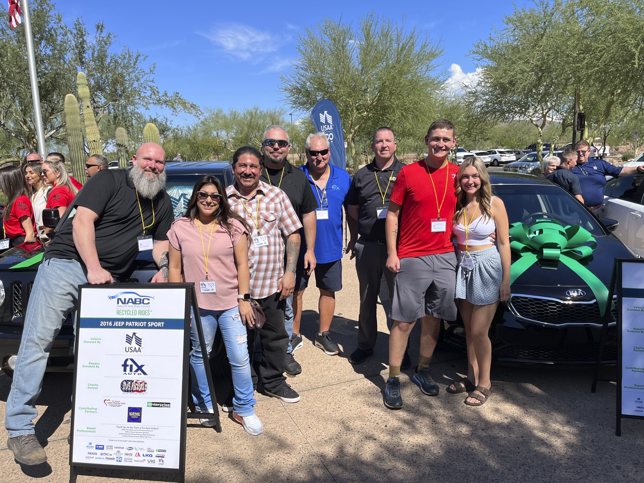 Fix Auto USA Joins USAA 100th Anniversary Celebration and Other Repair Partners to Present  Ten Deserving Phoenix Veterans and Military Members with NABC® Recycled Rides